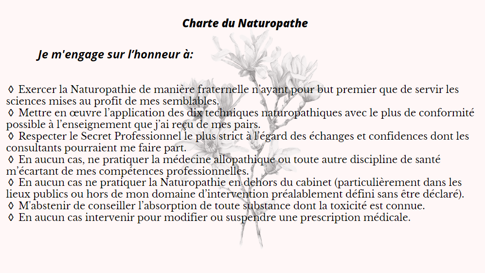 Charte du naturopathe